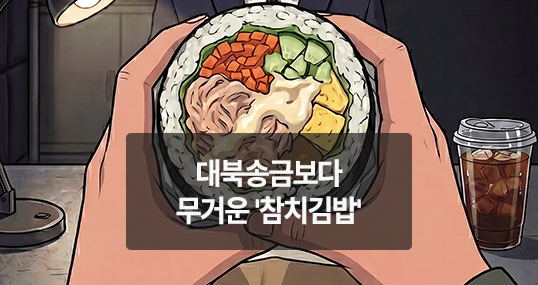 [위키만평] 대북송금보다 무거운 '참치김밥'