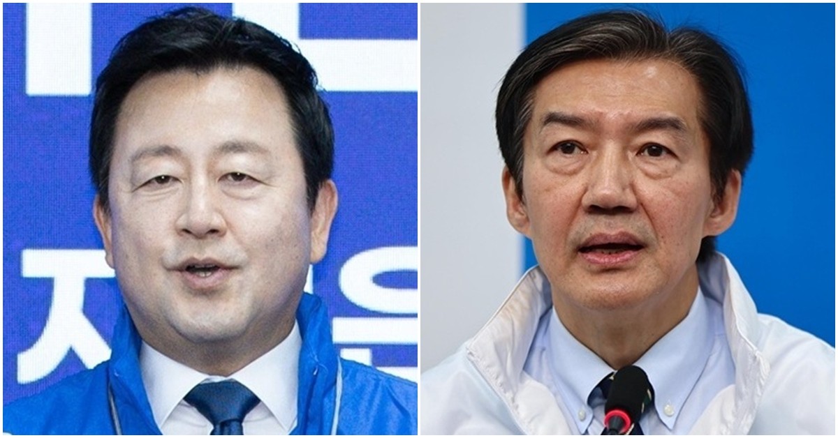 경기 평택을 재선거에 출마한 김용남 더불어민주당 후보(왼쪽)와 조국 조국혁신당 후보. / 뉴스1
