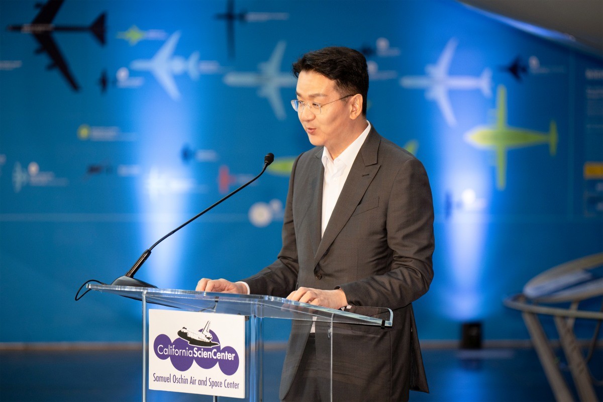 기념사를 하고 있는 조원태 한진그룹 회장. / 대한항공 제공