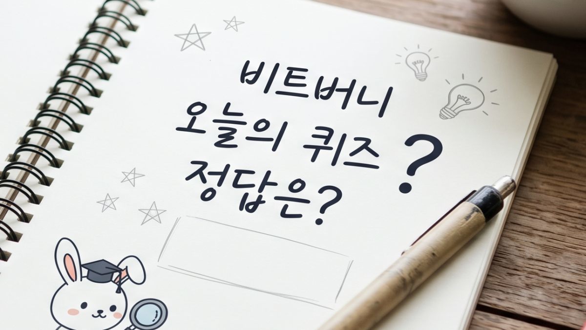 놓치면 손해본다…5월 15일 '비트버니 퀴즈' 정답은 바로