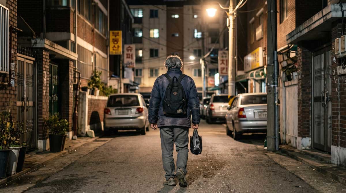홀로 골목길을 걸어가는 모습. 기사 이해를 돕기 위해 AI로 제작된 이미지. / 위키트리