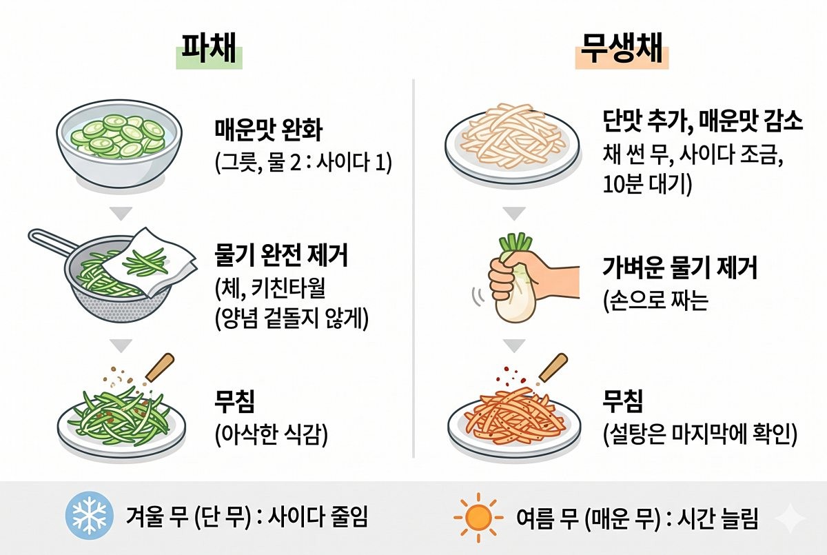 [삽화] 사이다 채소 무침. AI 제작.