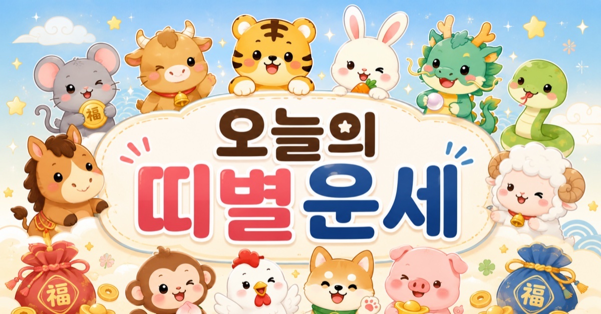 2026년 띠별 운세 공개, 쥐띠는 '능력 발휘의 해' 소띠는 '신중함 필수'