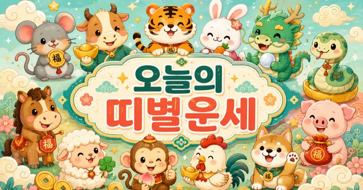 5월 30일 12띠 운세 공개, 당신의 띠는 '신중' vs '도전' 중 어디?