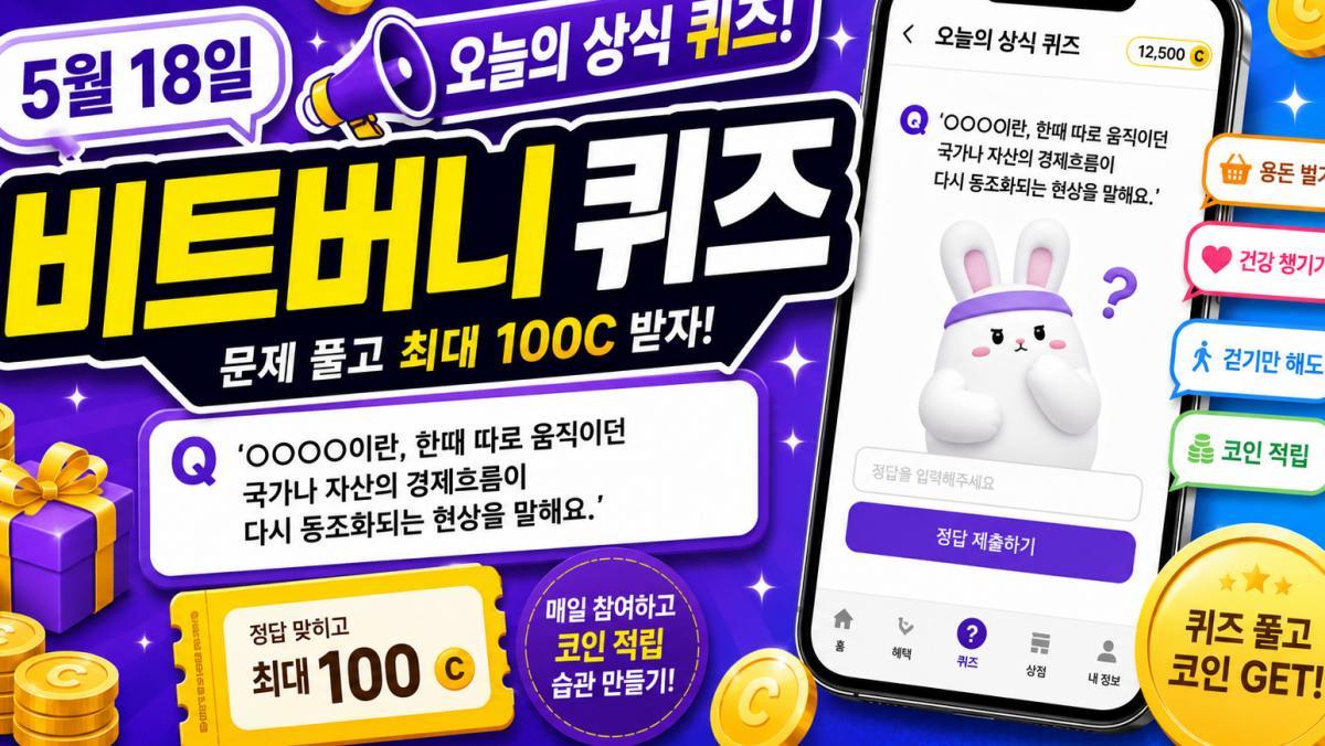 과연 오늘의 정답은?... 5월 18일 비트버니 '오늘의 퀴즈' 정답 공개 