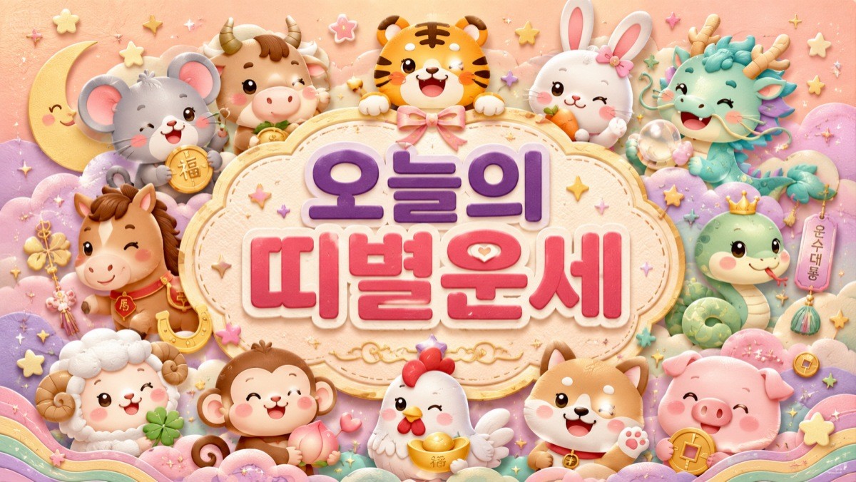 오늘의 띠별운세.(AI로 제작)
