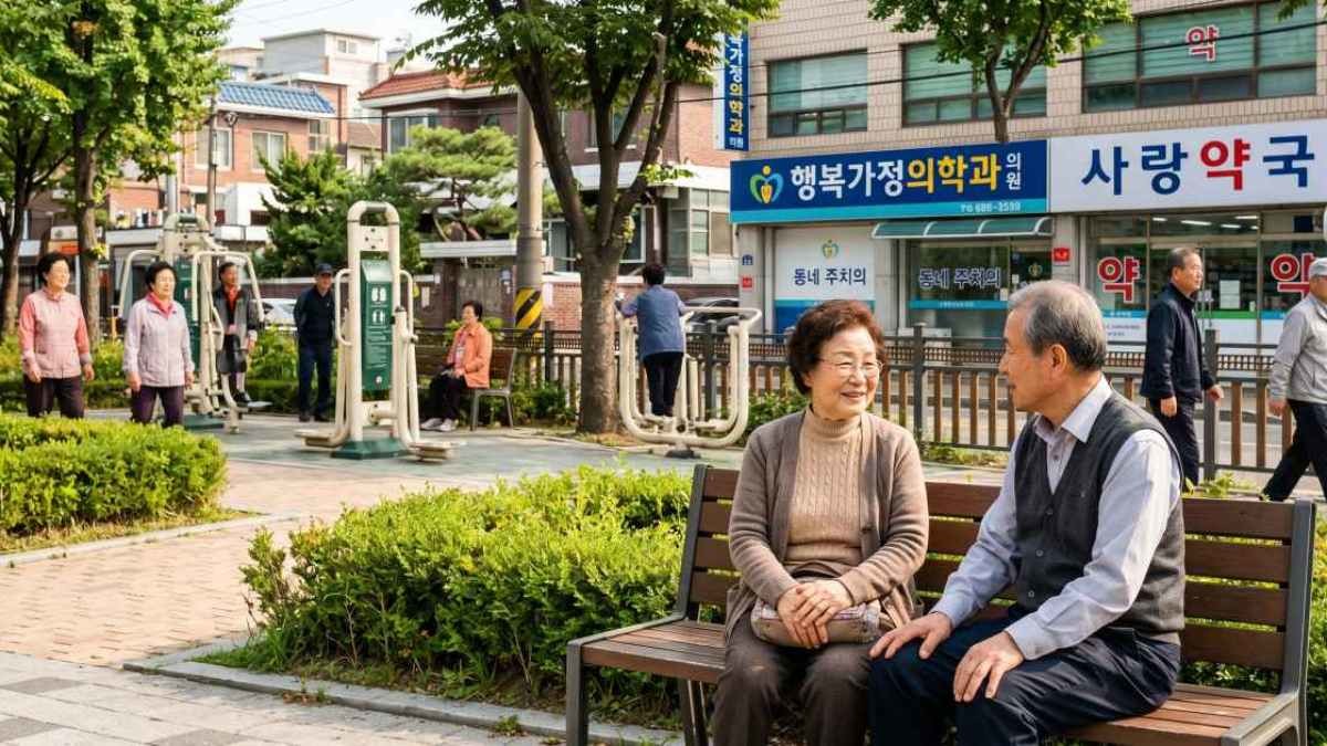 노후에 살기 좋은 동네. 기사 내용 토대로 AI툴 활용해 제작한 자료사진.