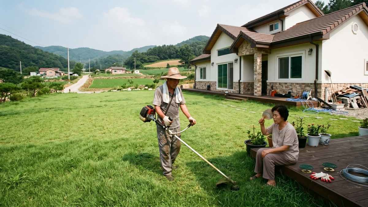 노년에는 다시 한번 고민해봐야 할 전원주택의 로망. 기사 내용 토대로 AI툴 활용해 제작한 자료사진.