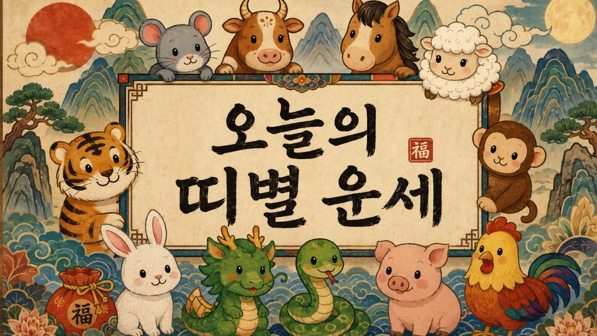 오늘의 띠별 운세 (AI로 제작)