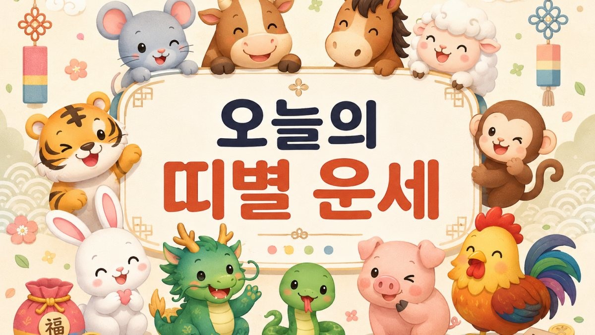 오늘의 띠별 운세 (AI로 제작)