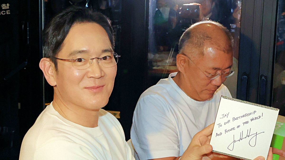 이재용 삼성전자 회장과 정의선 현대차그룹 회장. / 뉴스1