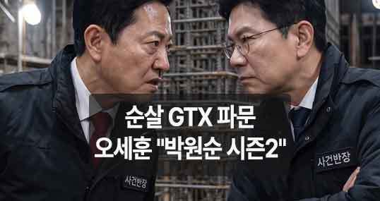 '순살 GTX' 파문, 6·3 선거판 덮쳤다… 정원오 "올 스톱" vs 오세훈 "보강 병행"