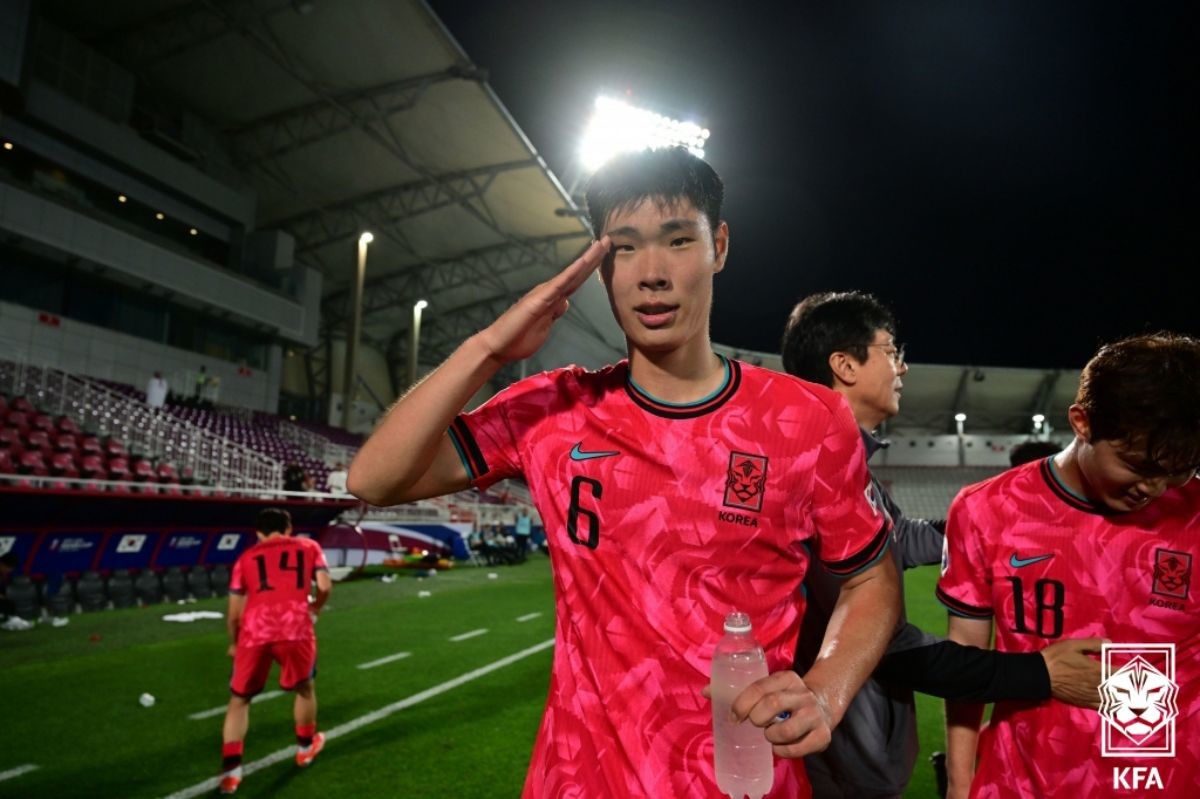 2024년 4월 23세 이하(U23) 축구 대표팀 시절 이영준. / 축구협회 제공-뉴스1