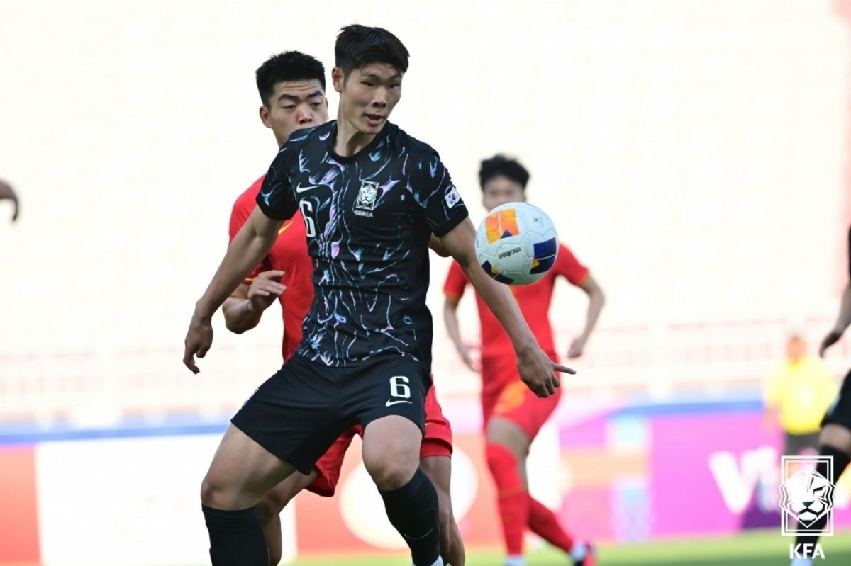 2024년 4월 U-23 대한민국 축구 국가대표팀 시절의 이영준. / 대한축구협회 제공-뉴스1