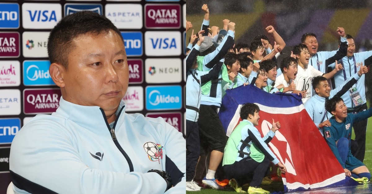 사진1. 리유일 북한 내고향여자축구단 감독이 22일 경기 수원시 장안구 수원종합운동장에서 열린 2025-2026 아시아축구연맹(AFC) 여자 챔피언스리그(AWCL) 결승전 기자회견에서 취재진의 질문에 답하고 있다.  사진2.     지난 20일 수원 장안구 수원종합운동장에서 열린 아시아축구연맹(AFC) 여자 챔피언스리그(AWCL) 4강 수원FC 위민과 내고향여자축구단의 경기. 수원FC의 지소연이 동점 찬스에서 페널티킥을 실축한 뒤 아쉬워하고 있다. / 뉴스1, 연합뉴스