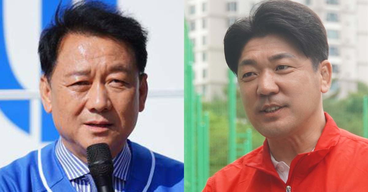 경기 하남갑 국회의원 보궐선거에 출마한 이광재 더불어민주당 후보(왼쪽)와 이용 국민의힘 후보. / 사진=두 사람 페이스북