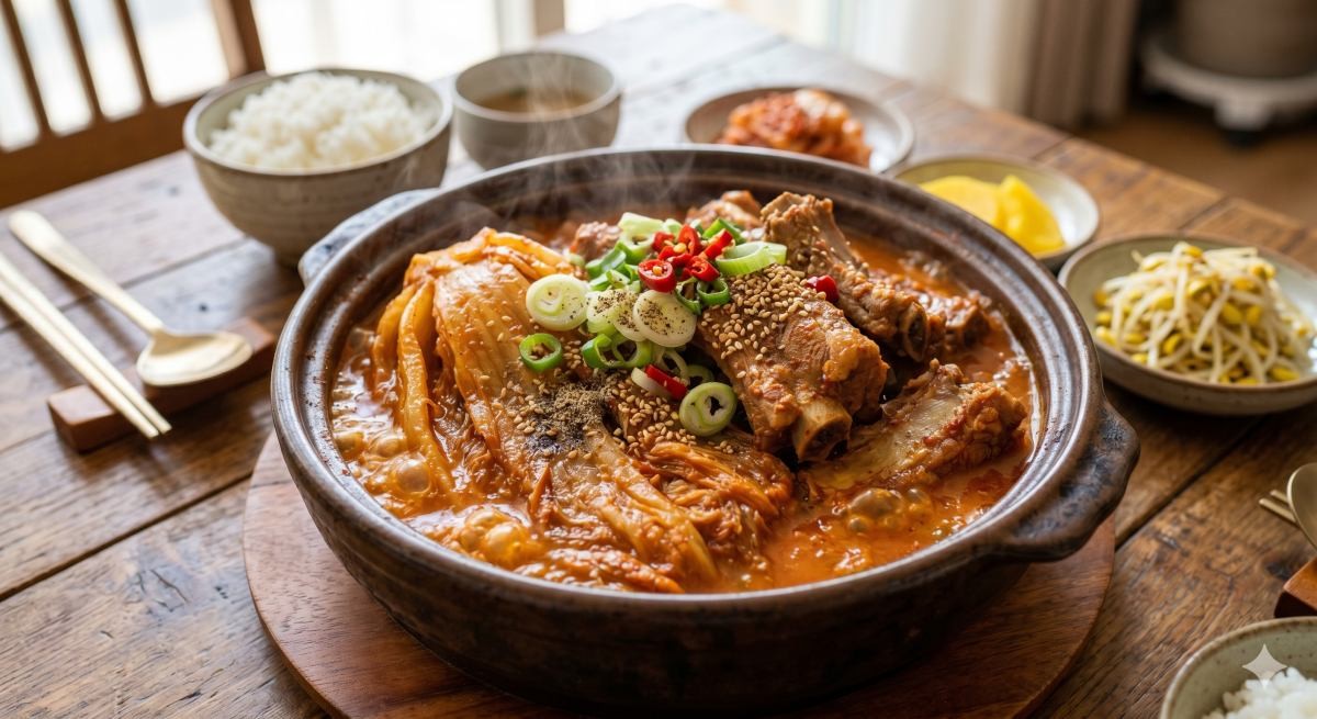 등갈비 김치찜 (AI로 제작)