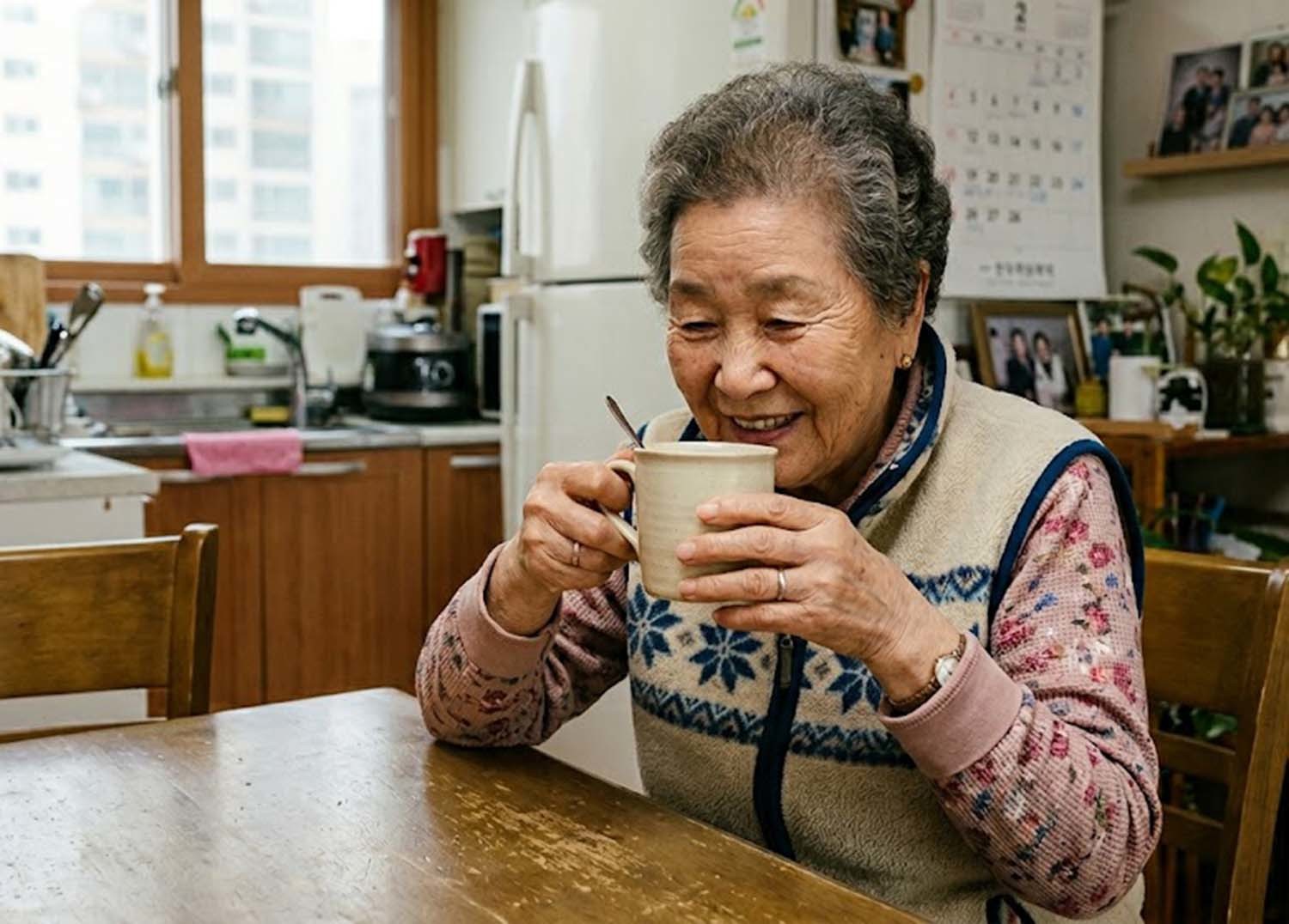 두유나 우유로 단백질을 보충하는 것이 노년의 건강을 지키는 비결 중 하나다. AI 툴로 만든 사진.