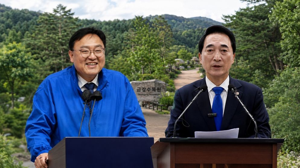 좌측부터) 조상호, 박수현 후보 / Ai 제작 이미지