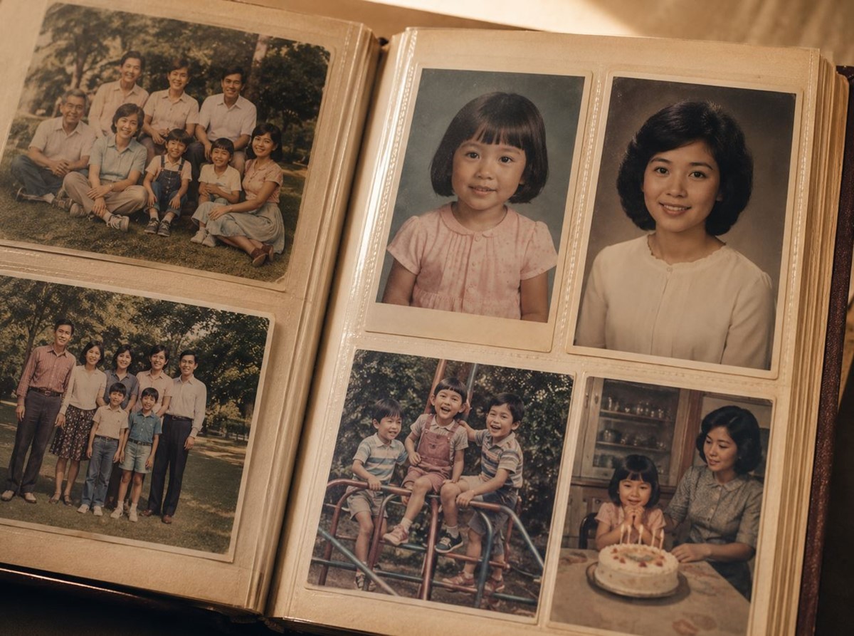추억이 담긴 가족 앨범 모습. 기사 이해를 돕기 위해 AI를 활용해 제작한 자료 사진