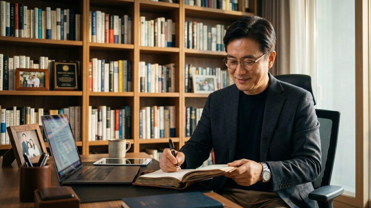 성실함을 무기로 끝까지 잘 버틴 중년 모습. 기사 내용 토대로 AI툴 활용해 제작한 자료사진.