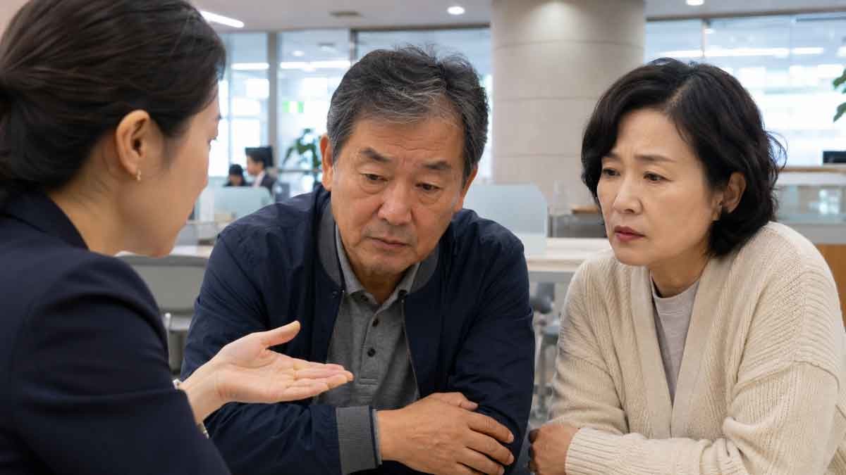 부부가 노후 준비를 위해 은행에서 상담을 받는 모습. (AI 생성 이미지) / 위키트리