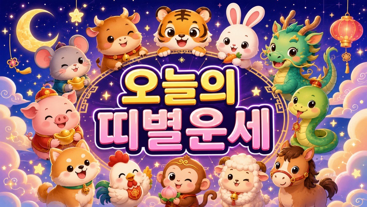 오늘의 띠별운세(AI로 생성한 이미지).