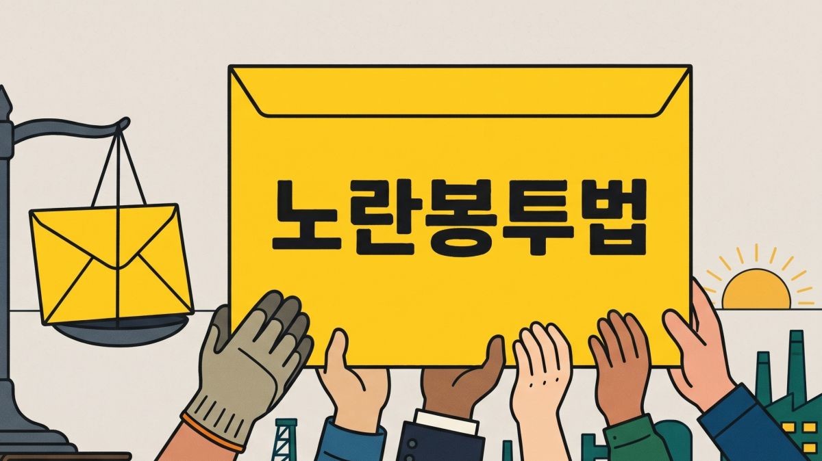 노란봉투법 일러스트. 기사 내용 토대로 AI툴 활용해 제작한 자료사진.