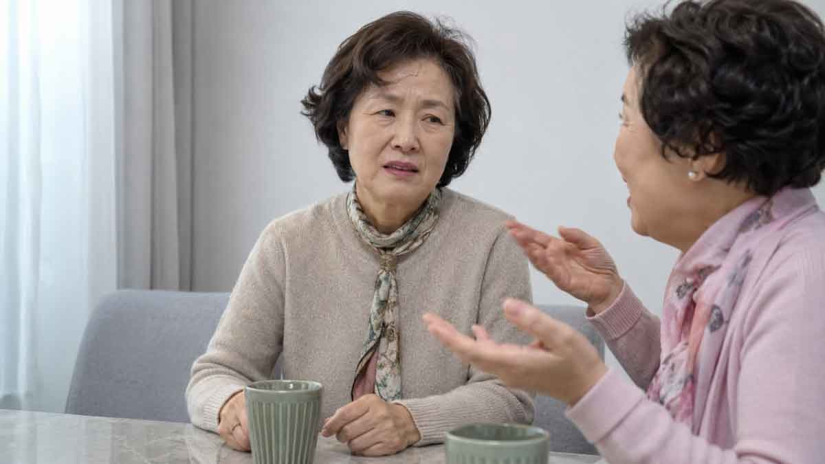 만날 때마다 돈 이야기, 자식 자랑만 늘어놓는 친구(AI 생성). / 위키트리