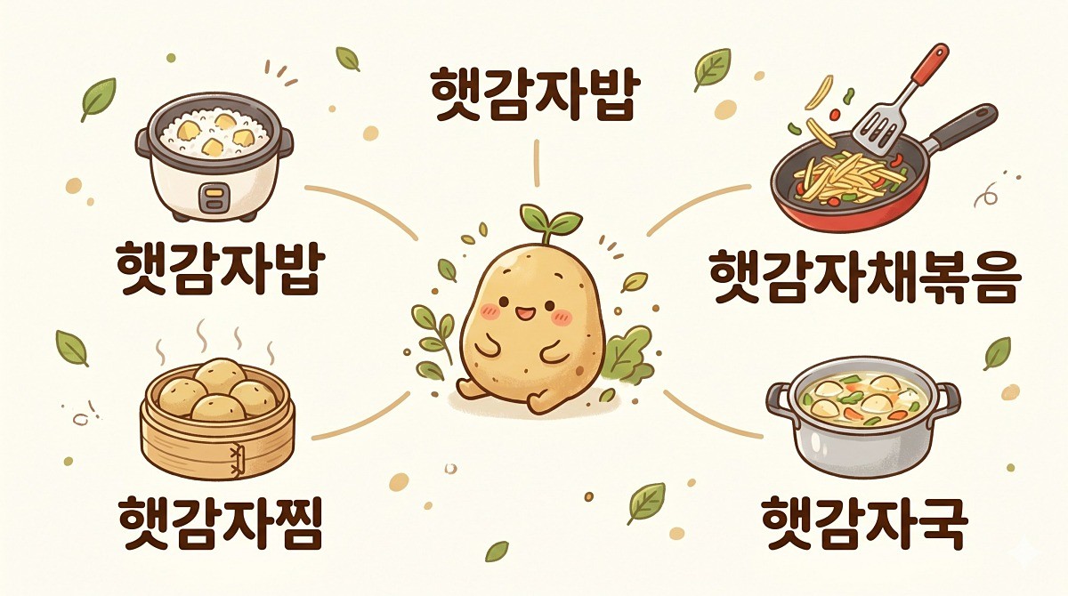[삽화] 햇감자 요리. AI 제작.