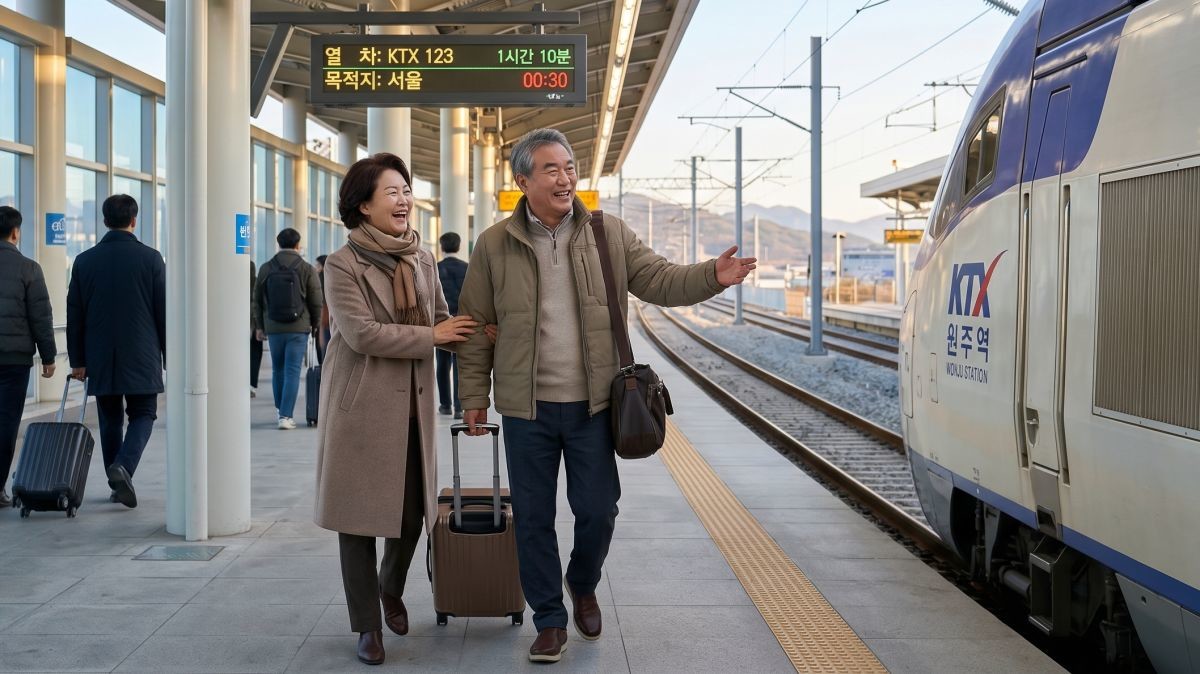 KTX역 근처에 거주하는 중년의 삶. 기사 내용 토대로 AI툴 활용해 제작한 자료사진.