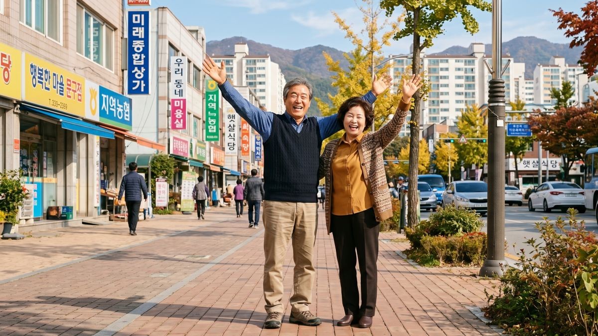 행복한 중년의 삶. 기사 내용 토대로 AI툴 활용해 제작한 자료사진.