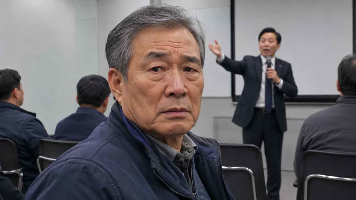 투자 설명회를 듣고 있는 60대 남성의 모습. 기사 이해를 돕기 위해 AI로 생성한 이미지. / 위키트리