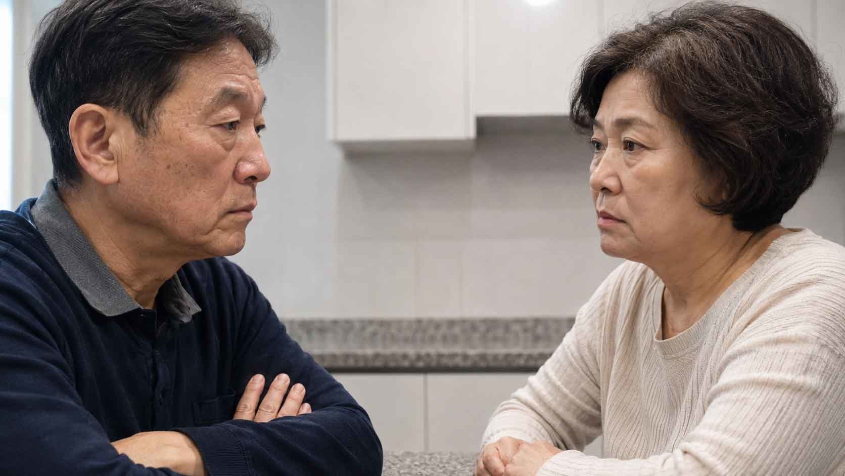 부부가 대화를 나누는 모습. 기사 이해를 돕기 위해 AI로 생성한 이미지. / 위키트리
