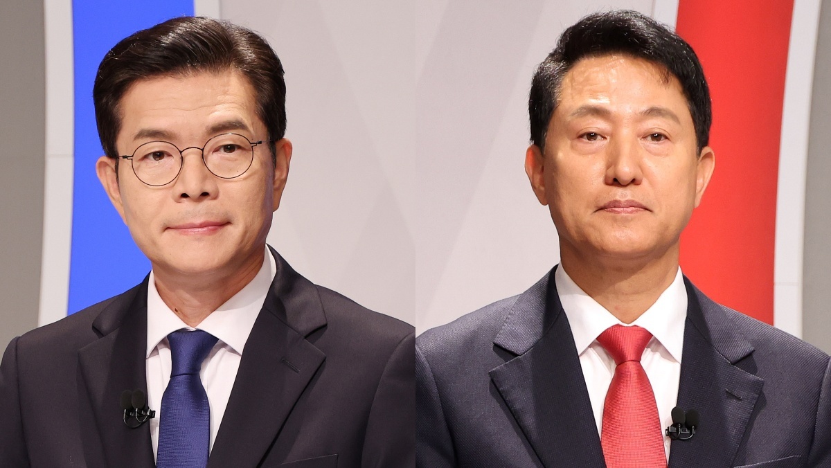 “약속 못 지켜” vs “제초제 뿌려놔”…서울시장 토론회서 정원오·오세훈 거친 설전