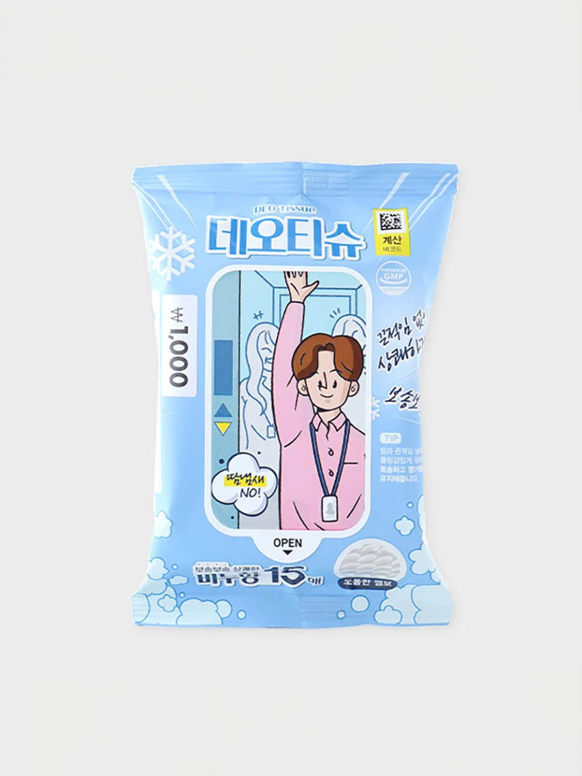 더운 날씨에 간편하게 사용할 수 있는 다이소 쿨링 데오 티슈. / 다이소 공식 홈페이지