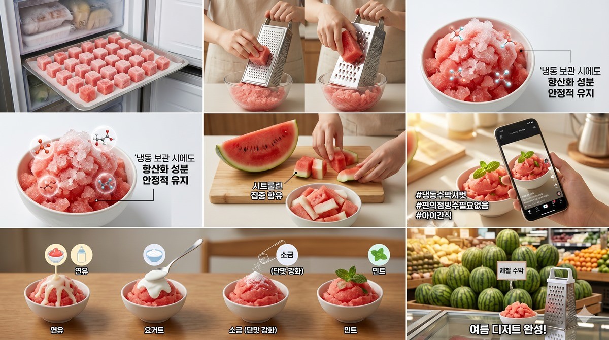 AI로 생성한 냉동 수박 셔벗 레시피 / 위키트리