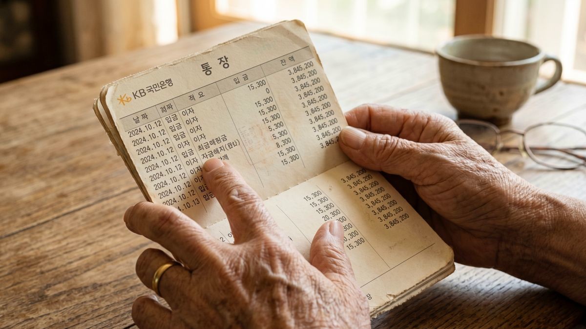 통장 내역을 살펴보는 모습. 기사 내용 토대로 AI툴 활용해 제작한 자료사진.