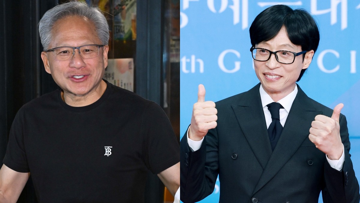 (왼쪽부터) 젠슨황-유재석 자료사진. / 뉴스1