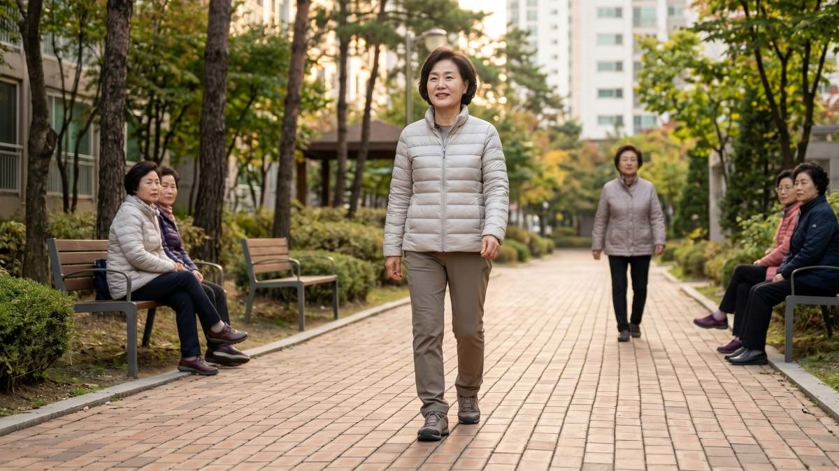 다른 사람들의 부러움을 사는 중년 모습. 기사 내용 토대로 AI툴 활용해 제작한 자료사진.