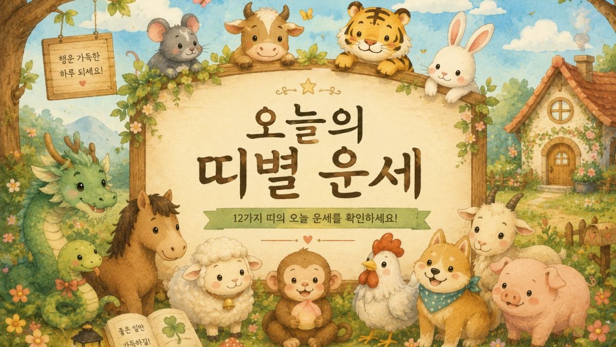 오늘의 띠별 운세 (AI로 제작)