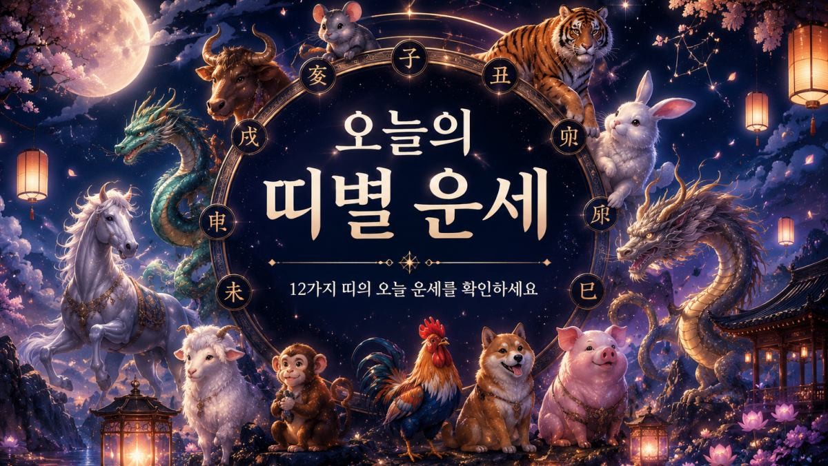 오늘의 띠별 운세 (AI로 제작)