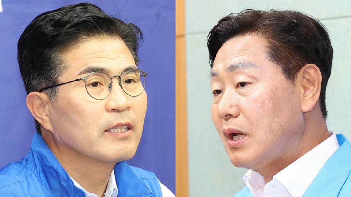 (왼쪽)이원택 더불어민주당 전북도지사 후보와 (오른쪽)김관영 무소속 전북도지사 후보. / 뉴스1