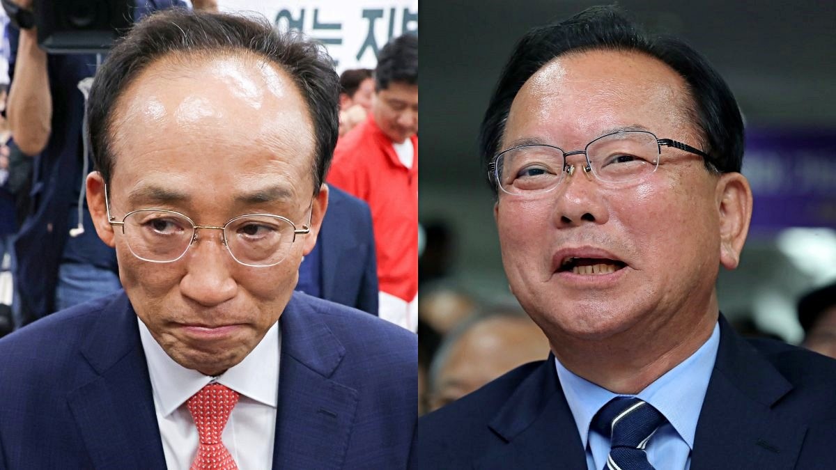 대구시장 선거에 출마한 추경호 국민의힘 후보와 김부겸 더불어민주당 후보. / 뉴스1