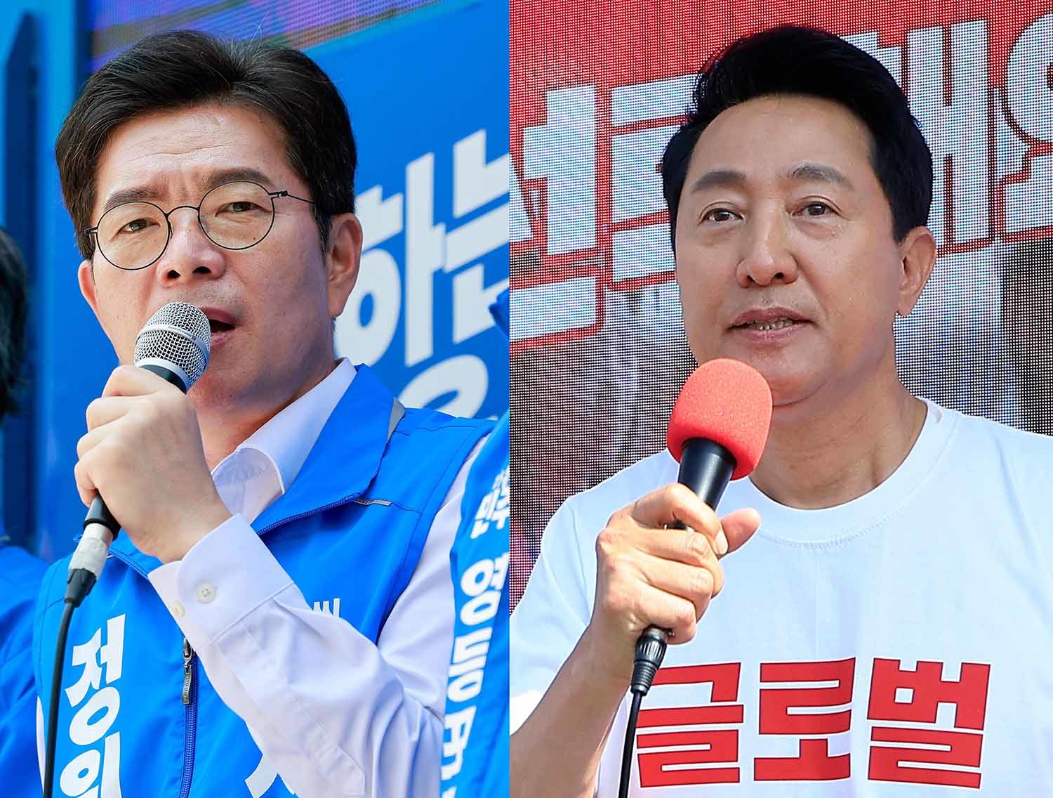 [서울시장 개표율 97.17%] 오세훈 48.87% vs 정원오 48.41% 