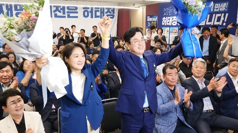 허태정 대전시장 당선...53.48% 득표로 4년 만에 시정 복귀