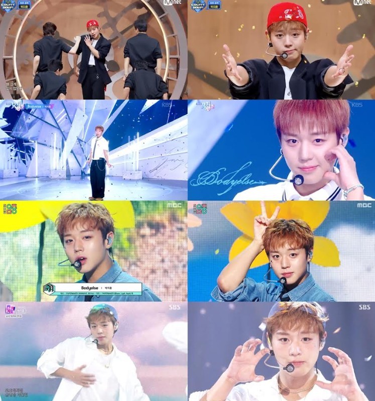지난 2일 서울 종로구 한 카페에서 박지훈의 라운드 인터뷰가 진행됐다. / Mnet ‘엠카운트다운’, KBS 2TV ‘뮤직뱅크’, MBC ‘쇼! 음악중심’, SBS ‘인기가요’ 방송 화면 캡처
