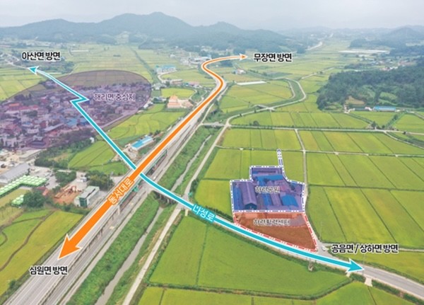 해리면 하련지구 농촌공간 정비사업(항공사진) / 고창군
