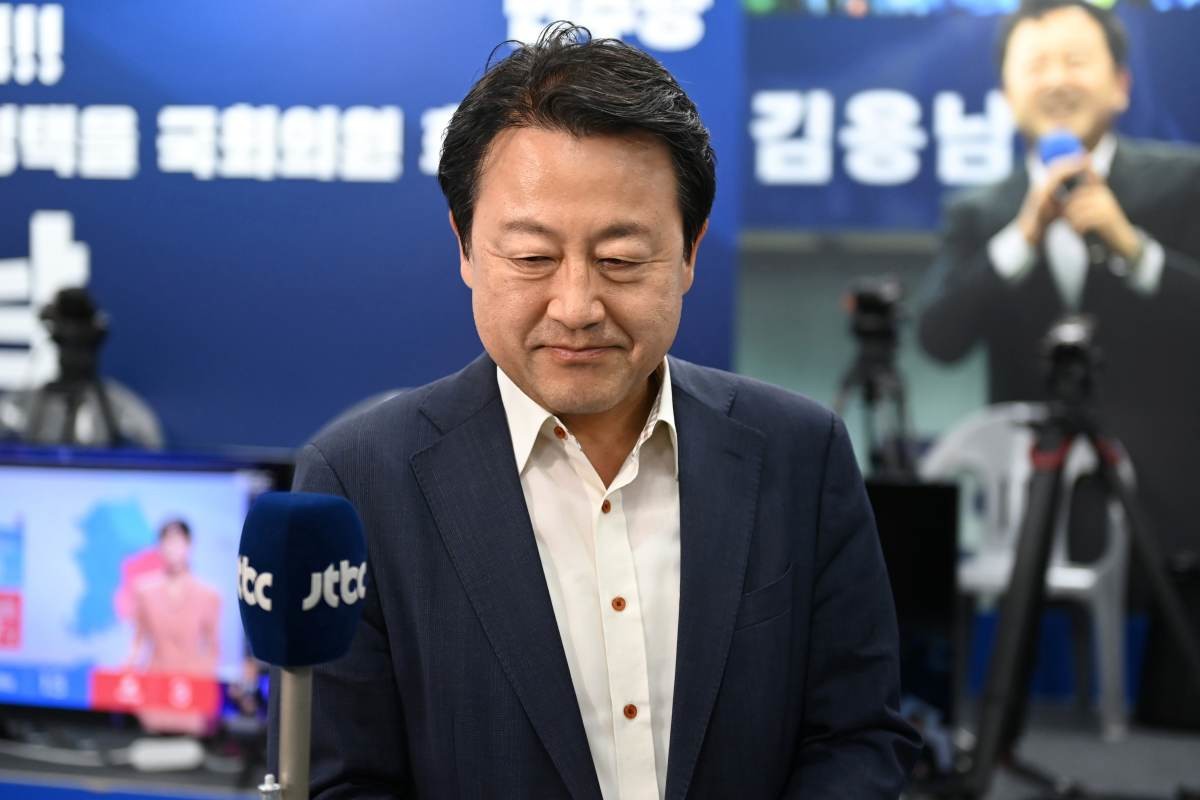 평택을 선거에서 2위한 김용남 더불어민주당 후보. / 뉴스1