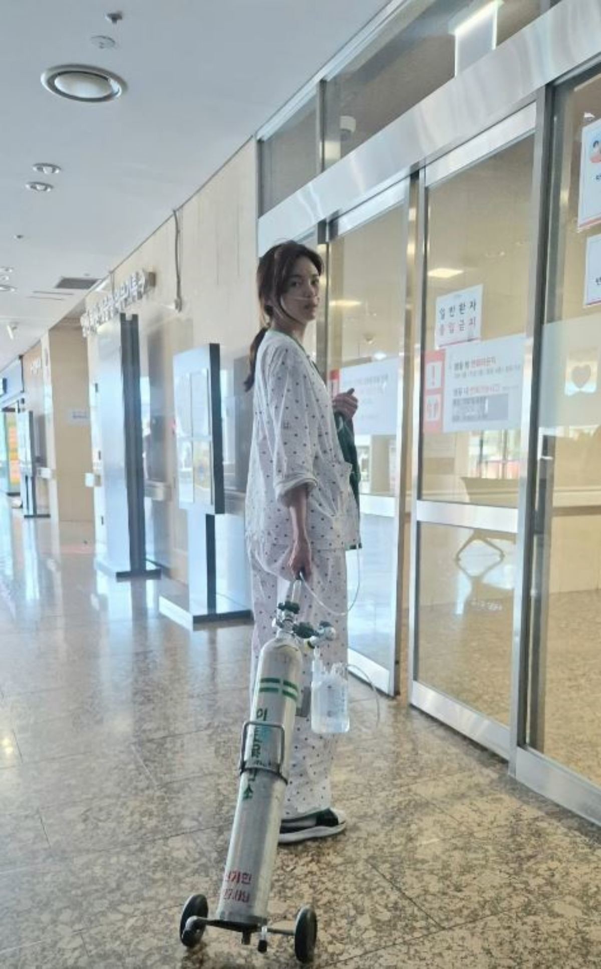 배우 정가은이 6일 올린 입원 당시 사진. / 정가은 인스타그램